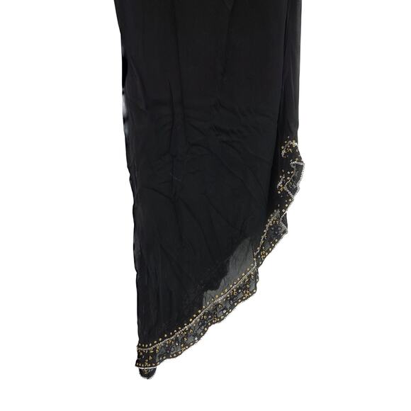 VINTAGE CHARLOTTE RUSSE LARGE Y2K BEADED ASYMMETRIC KNEE LENGTH DRESS - Picture 3 of 6